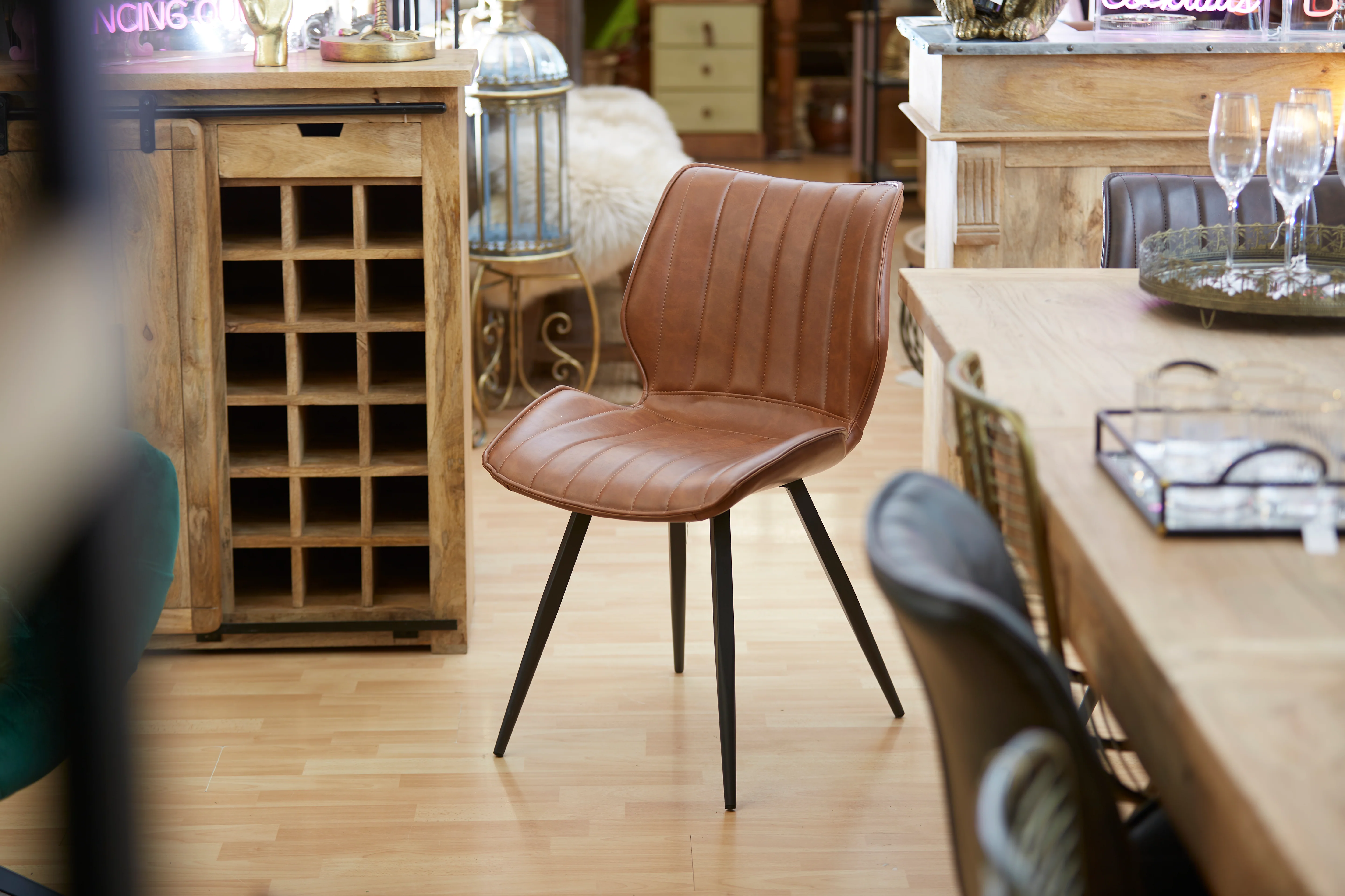 Alfa Vegan Leather Dining Chair - SET of TWO - Image 13