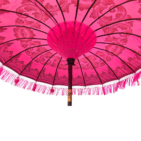 Bali Sun Parasol - Large Pink / Gold - last Ones left, Be Quick - Image 3