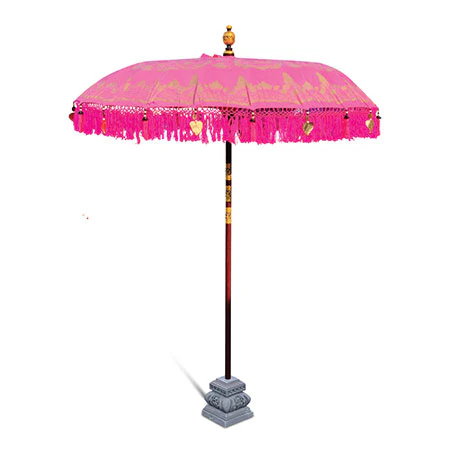 Bali Sun Parasol - Large Pink / Gold - last Ones left, Be Quick - Image 4