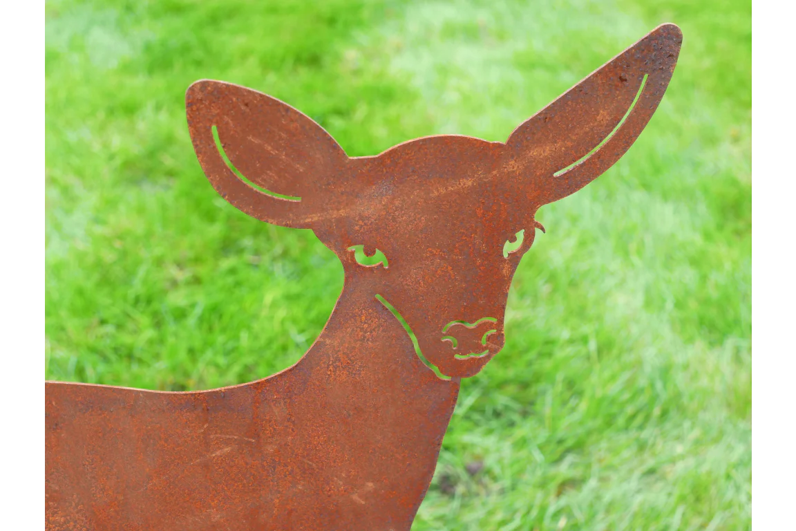 Rusty Garden Stake - Small Deer - Image 2