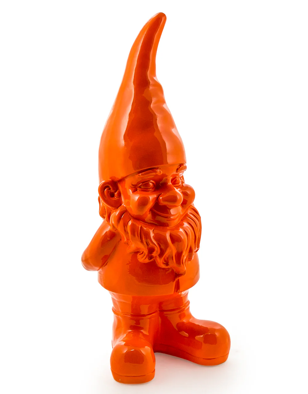 Large Bright Orange Standing Gnome Figure - Due Back Mid August