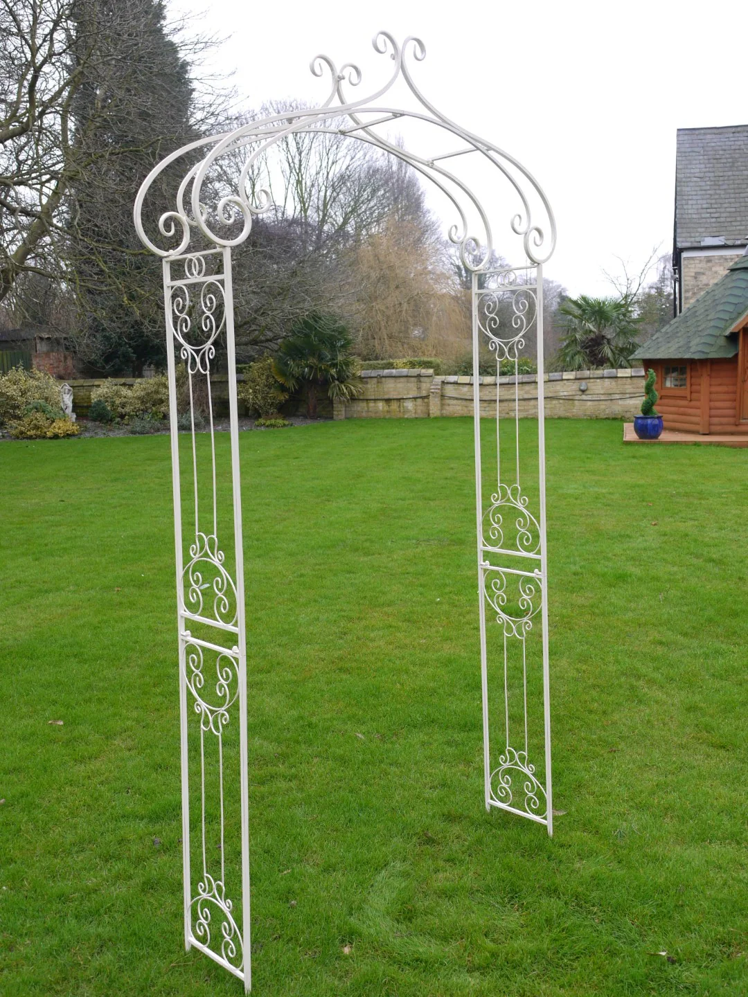 Outdoor Antique Cream Garden Arch