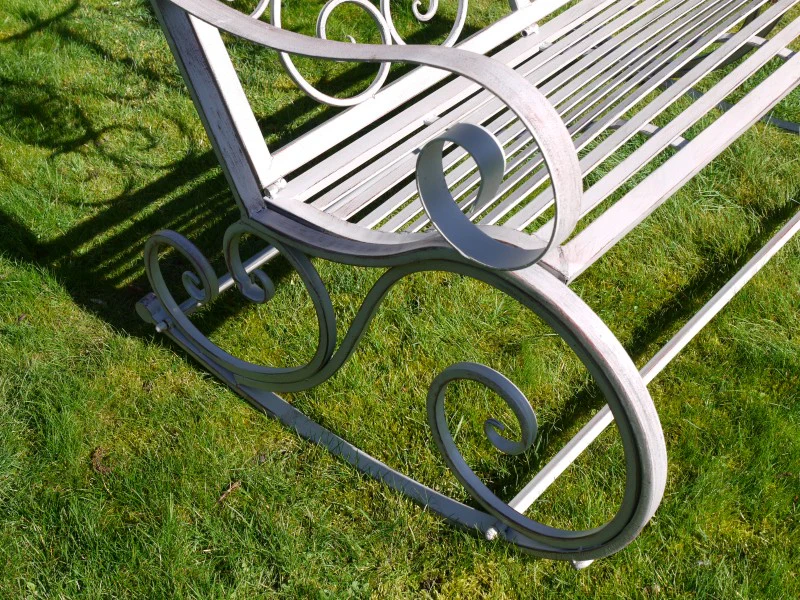 Outdoor Antique Grey Rocking Bench SALE ex display COLLECTION ONLY - Image 5