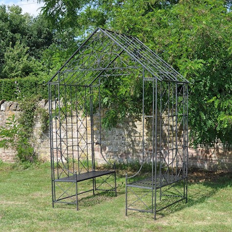 Outdoor Metal Bench Arbour - Image 3